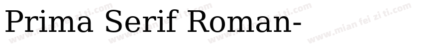 Prima Serif Roman字体转换